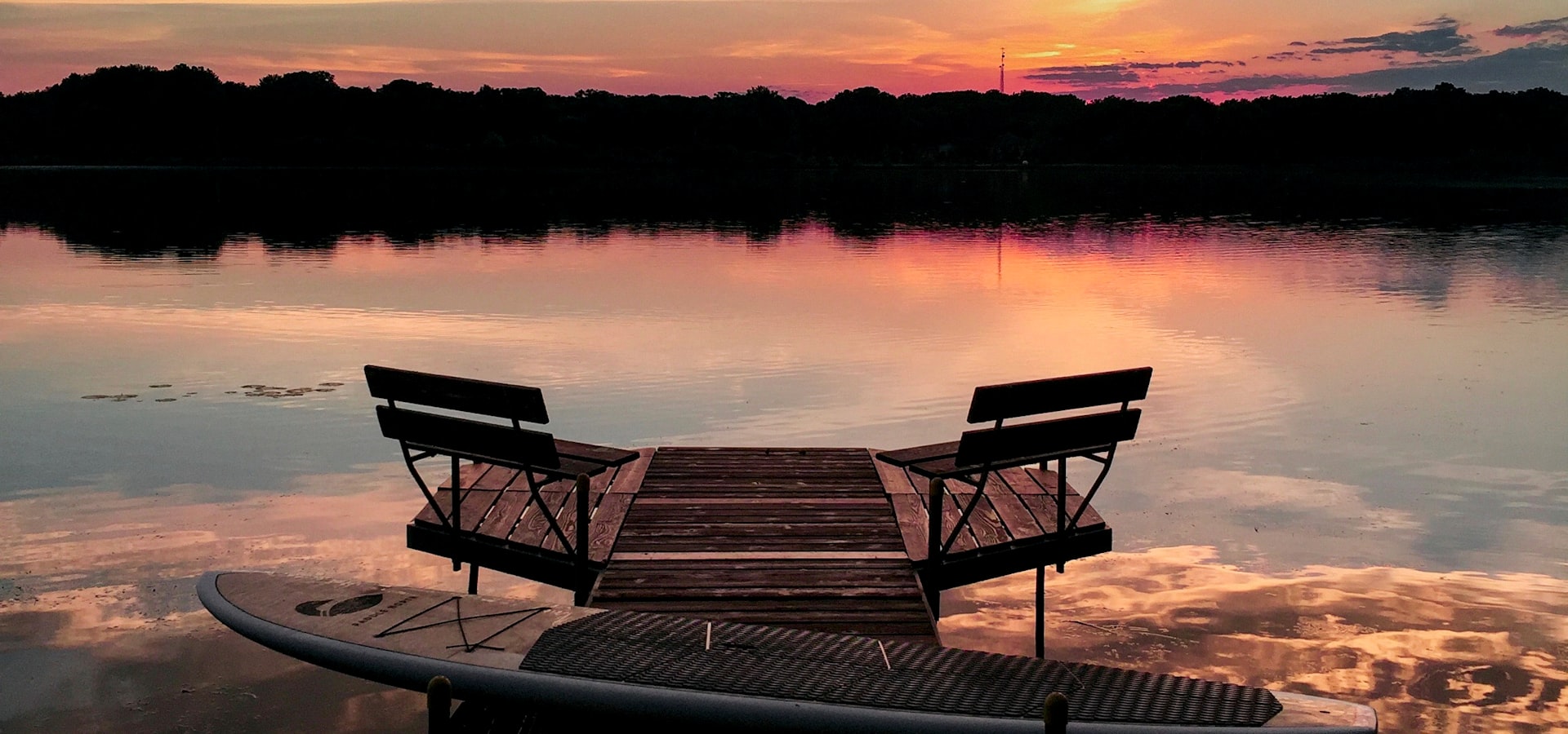 SUP на закате